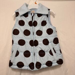 Girls Gymboree Polka dot Puffer vest size XS(3-4)